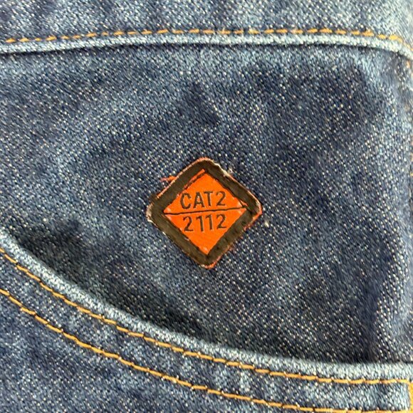 Wrangler FR Flame Resistant Work Jeans Size 36 x 30 Blue Straight Leg FR13MWZ - Picture 6 of 12